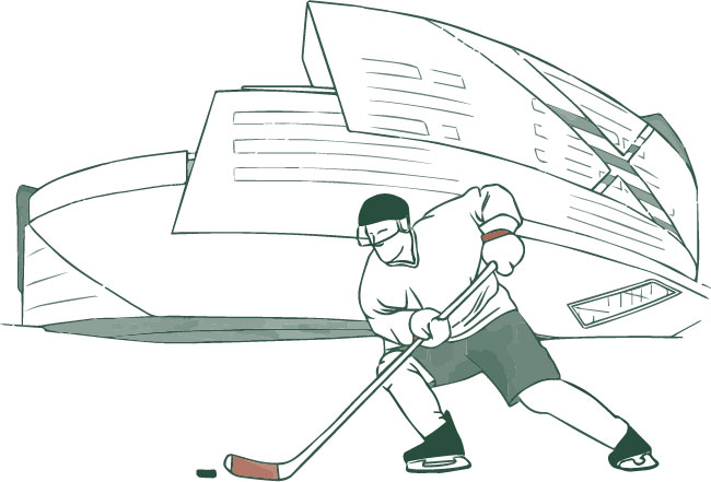 ice hockey championship themed illustration