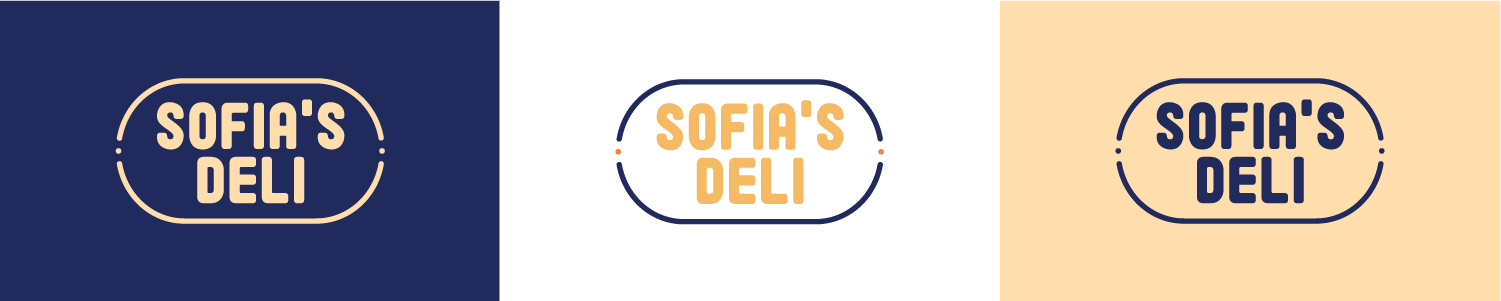 sofia's deli logo variations